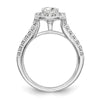 Cushion Halo Diamond Semi-mount Engagement Rings