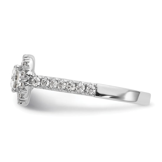 Cushion Halo Diamond Semi-mount Engagement Rings