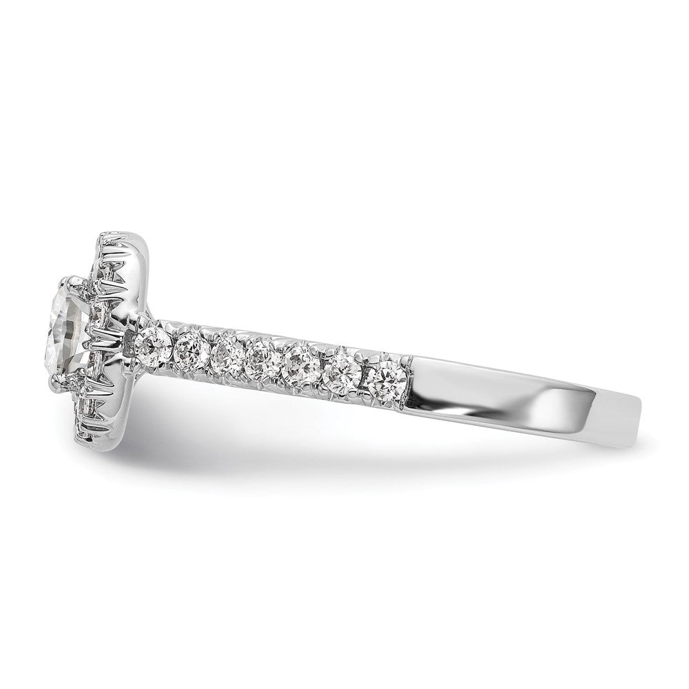 Cushion Halo Diamond Semi-mount Engagement Rings