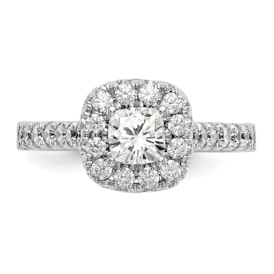 Cushion Halo Diamond Semi-mount Engagement Rings