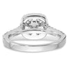 Cushion Halo Diamond Semi-mount Engagement Rings