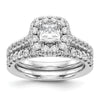 Cushion Halo Diamond Semi-mount Engagement Rings