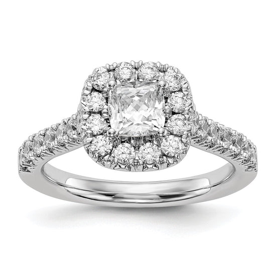 Cushion Halo Diamond Semi-mount Engagement Rings