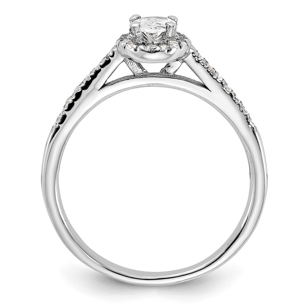 Oval Halo Diamond Semi-mount Engagement Rings