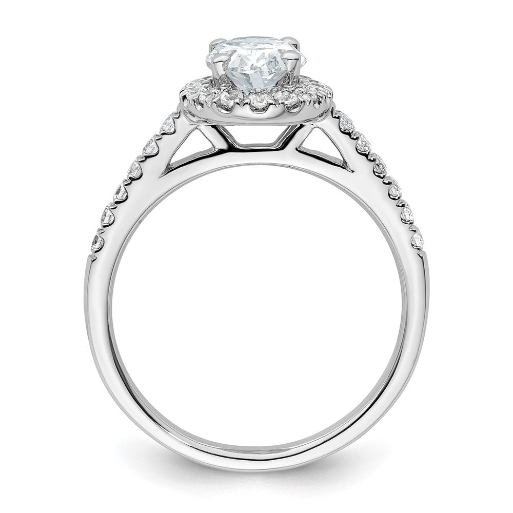 Oval Halo Diamond Semi-mount Engagement Rings