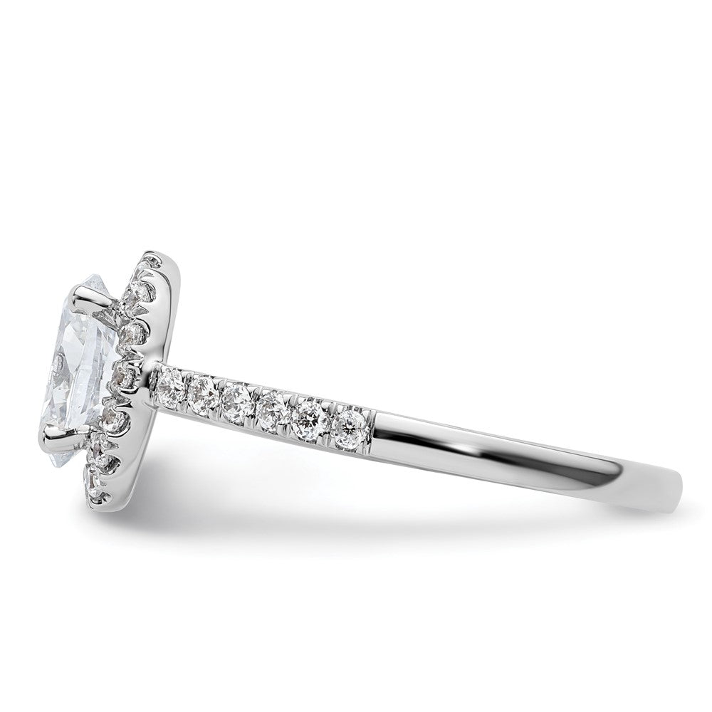 Oval Halo Diamond Semi-mount Engagement Rings