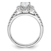 Oval Halo Diamond Semi-mount Engagement Rings