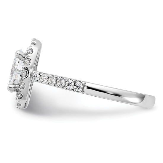 Oval Halo Diamond Semi-mount Engagement Rings