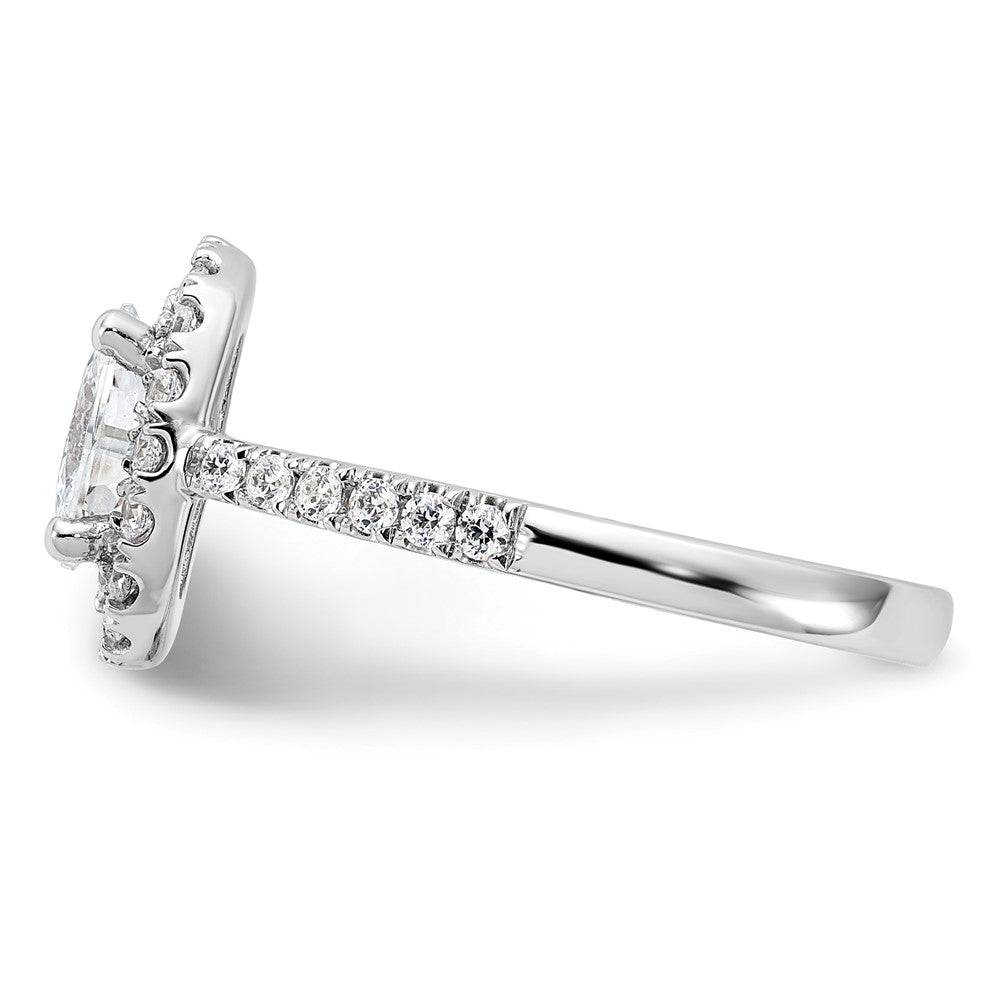 Oval Halo Diamond Semi-mount Engagement Rings