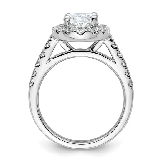 Oval Halo Diamond Semi-mount Engagement Rings