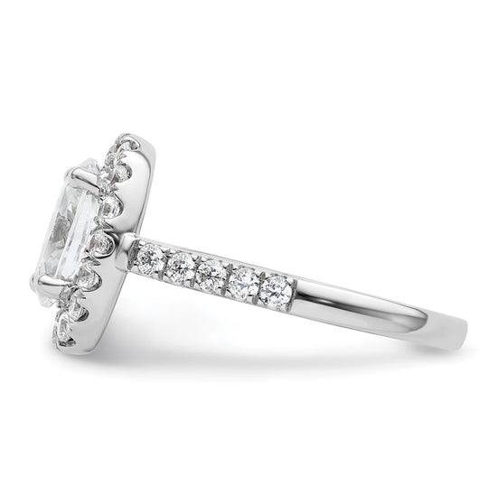 Oval Halo Diamond Semi-mount Engagement Rings