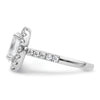 Oval Halo Diamond Semi-mount Engagement Rings