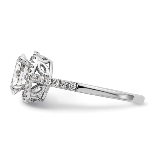 Oval Halo Diamond Semi-mount Engagement Rings