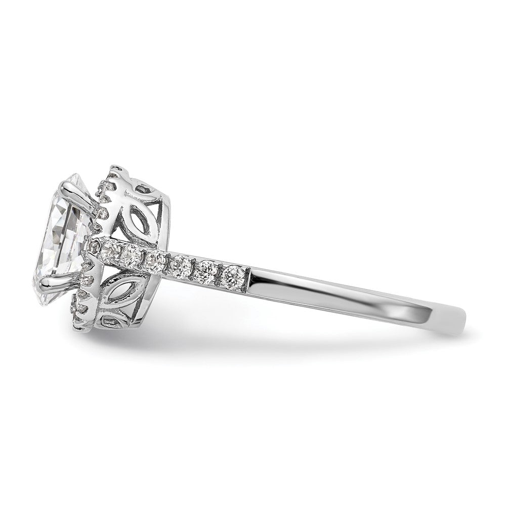 Oval Halo Diamond Semi-mount Engagement Rings