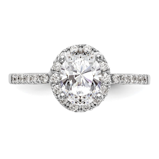 Oval Halo Diamond Semi-mount Engagement Rings