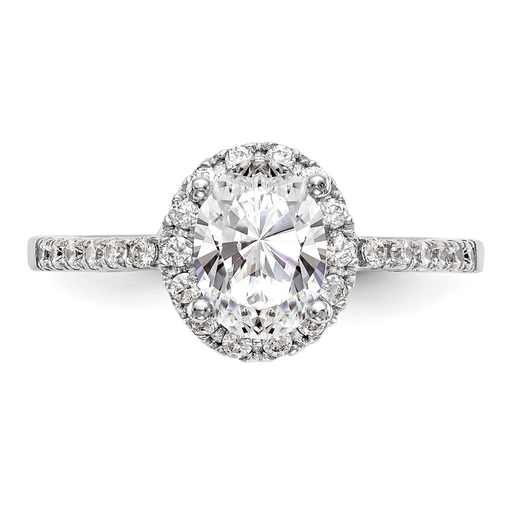 Oval Halo Diamond Semi-mount Engagement Rings