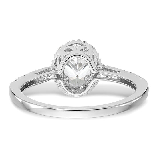 Oval Halo Diamond Semi-mount Engagement Rings
