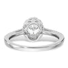 Oval Halo Diamond Semi-mount Engagement Rings
