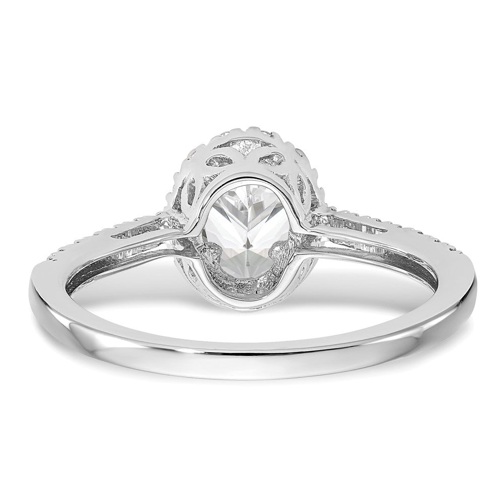 Oval Halo Diamond Semi-mount Engagement Rings
