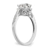 Oval Halo Diamond Semi-mount Engagement Rings