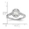 Oval Halo Diamond Semi-mount Engagement Rings