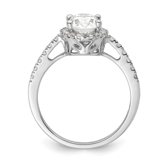 Oval Halo Diamond Semi-mount Engagement Rings