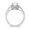 Oval Halo Diamond Semi-mount Engagement Rings