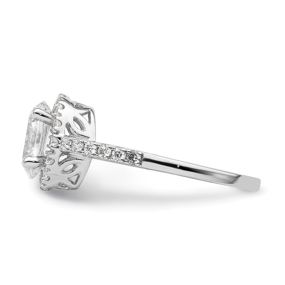 Oval Halo Diamond Semi-mount Engagement Rings