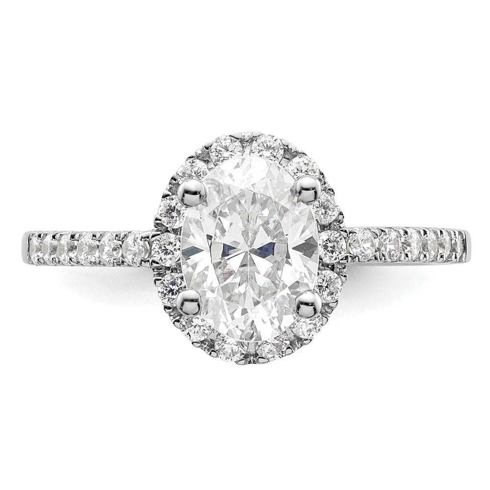 Oval Halo Diamond Semi-mount Engagement Rings