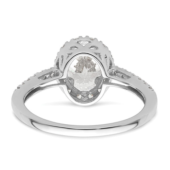 Oval Halo Diamond Semi-mount Engagement Rings