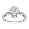 Oval Halo Diamond Semi-mount Engagement Rings