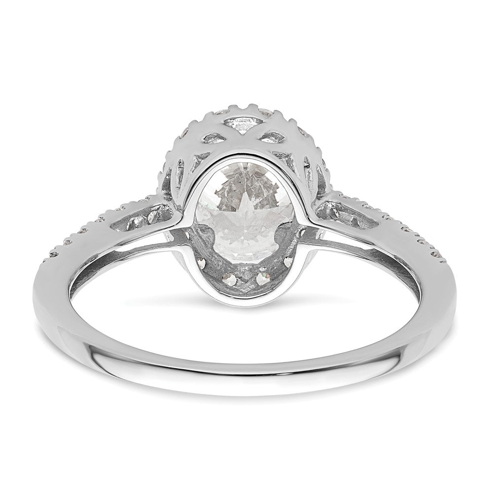 Oval Halo Diamond Semi-mount Engagement Rings