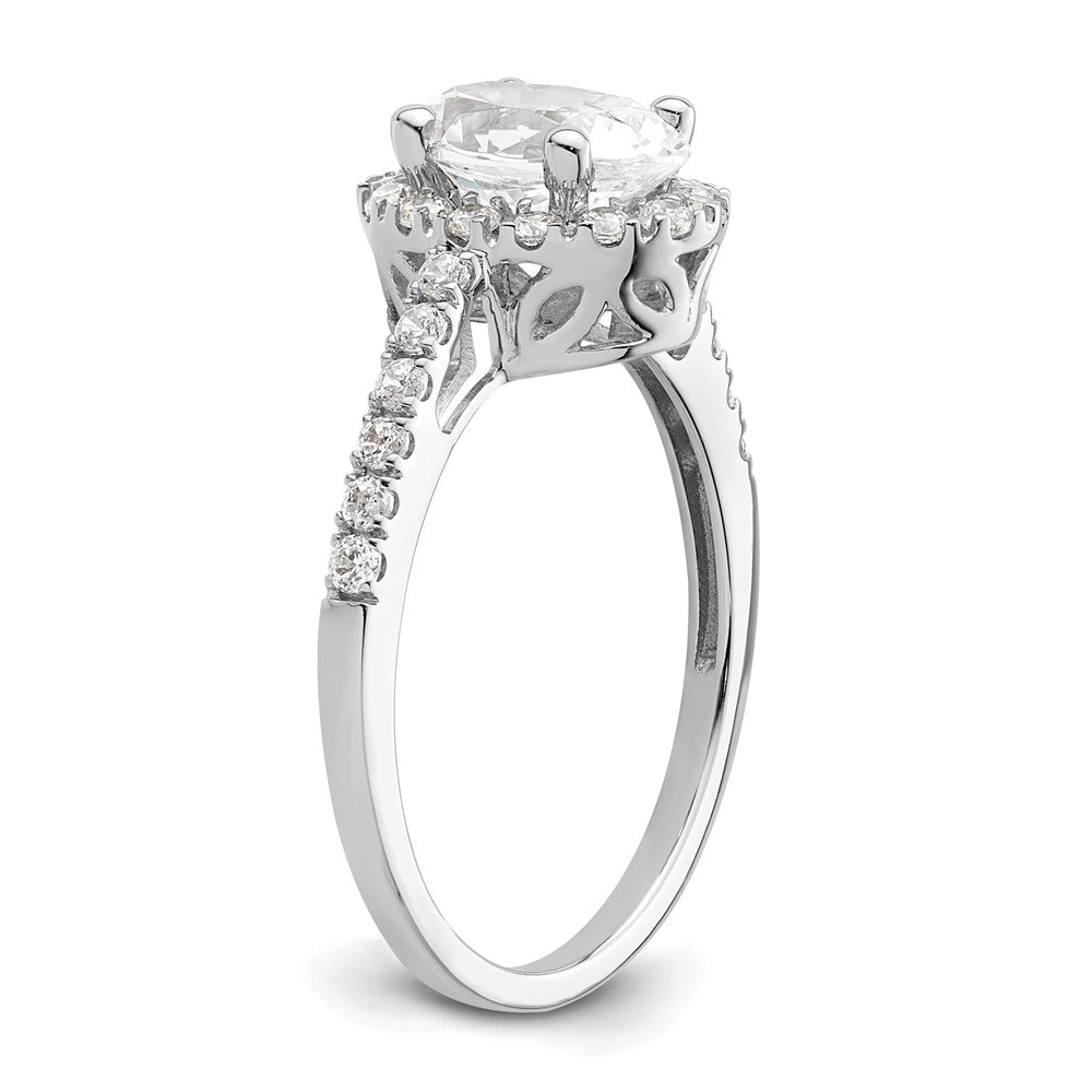 Oval Halo Diamond Semi-mount Engagement Rings