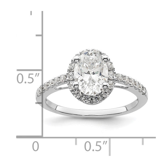Oval Halo Diamond Semi-mount Engagement Rings
