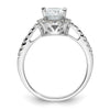 Oval Halo Diamond Semi-mount Engagement Rings