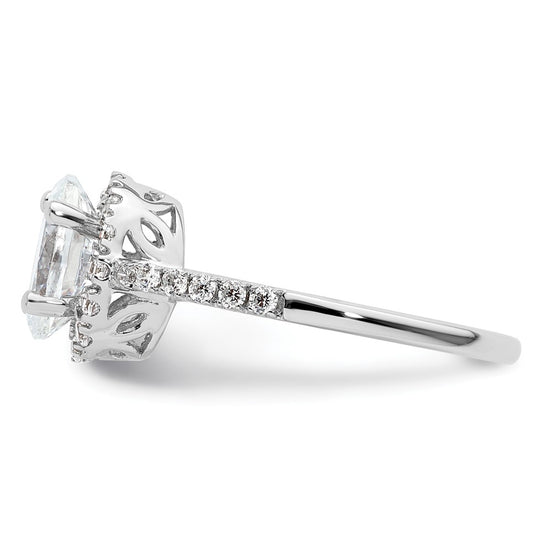 Oval Halo Diamond Semi-mount Engagement Rings