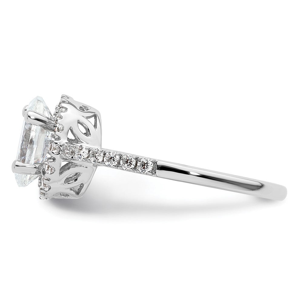 Oval Halo Diamond Semi-mount Engagement Rings