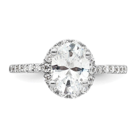 Oval Halo Diamond Semi-mount Engagement Rings