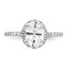 Oval Halo Diamond Semi-mount Engagement Rings