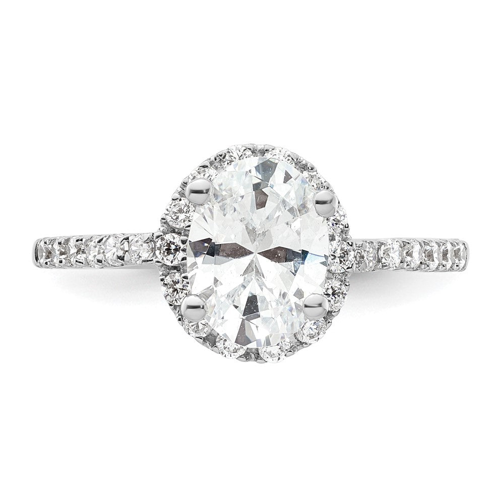 Oval Halo Diamond Semi-mount Engagement Rings
