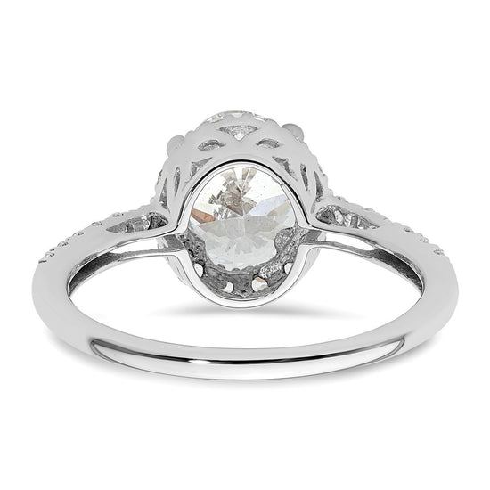 Oval Halo Diamond Semi-mount Engagement Rings