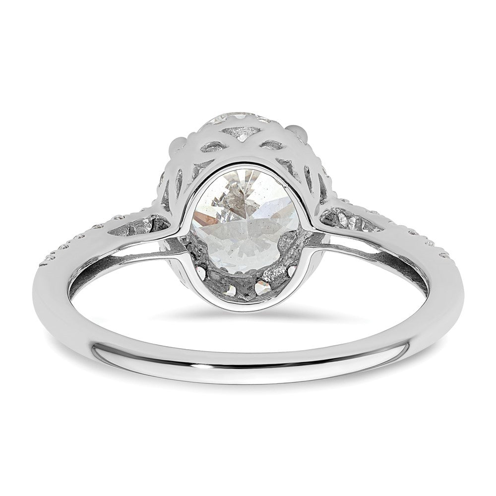 Oval Halo Diamond Semi-mount Engagement Rings