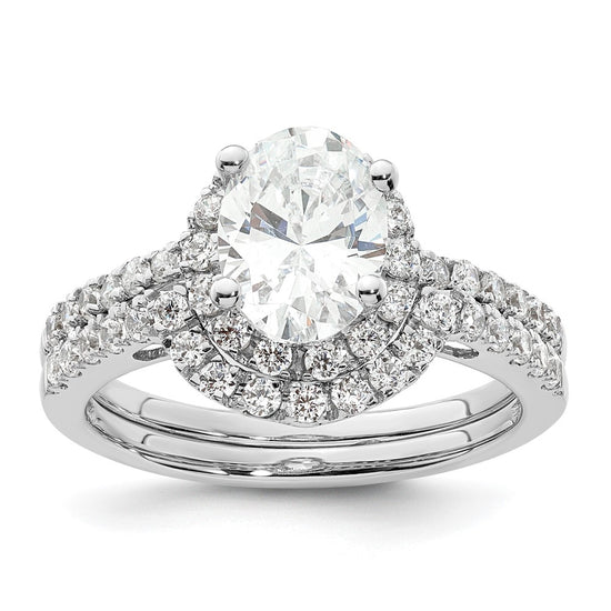 Oval Halo Diamond Semi-mount Engagement Rings