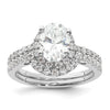Oval Halo Diamond Semi-mount Engagement Rings