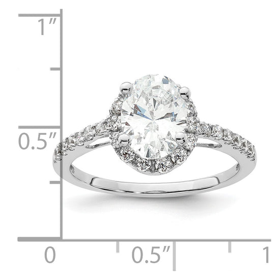 Oval Halo Diamond Semi-mount Engagement Rings