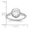Oval Halo Diamond Semi-mount Engagement Rings