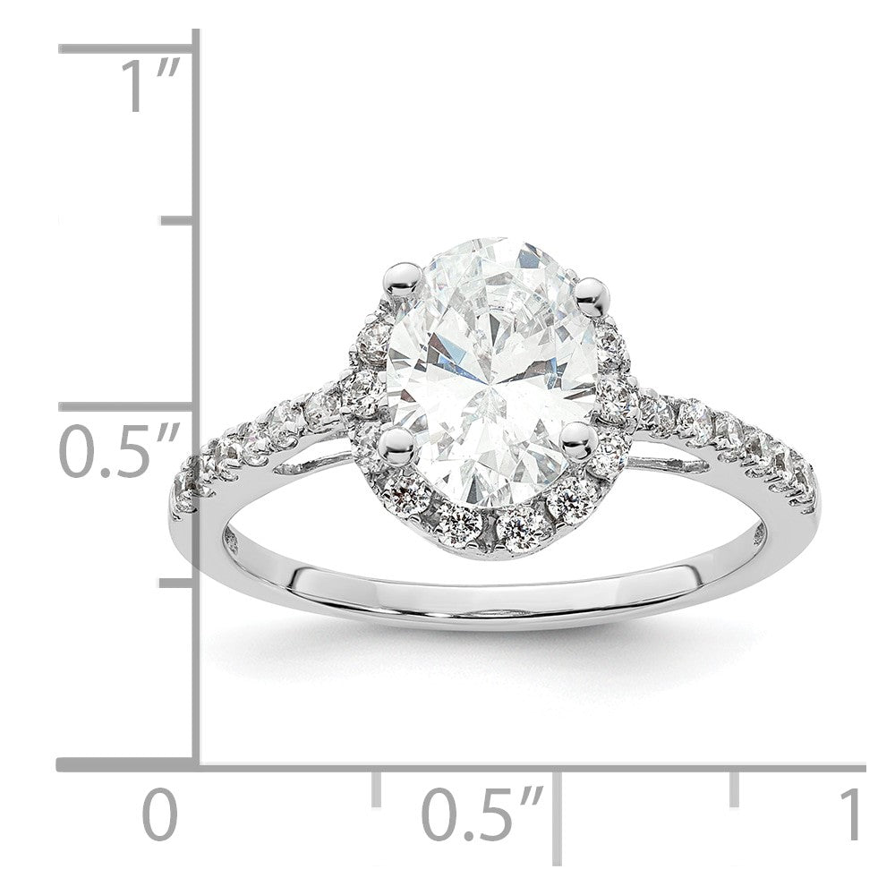Oval Halo Diamond Semi-mount Engagement Rings