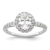 Oval Halo Diamond Semi-mount Engagement Rings