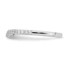 14K White Gold 1/4 carat Diamond Contoured Complete Wedding Band