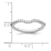 14K White Gold 1/4 carat Diamond Contoured Complete Wedding Band